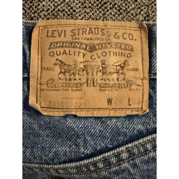 Vintage 80s 34x33 Levi's 501 Orange Tab 29397-005 Dark Wash Denim Jeans USA - Picture 4 of 6